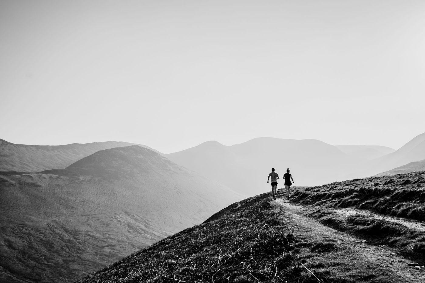 Brennan and Kat Townshend on a Lake District ridge