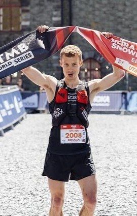 Brennan Townshend finishing Ultra-Trail Snowdonia by UTMB